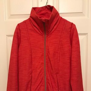 Lululemon Daily Yoga Jacket  Denimn Slub Red Sz 6